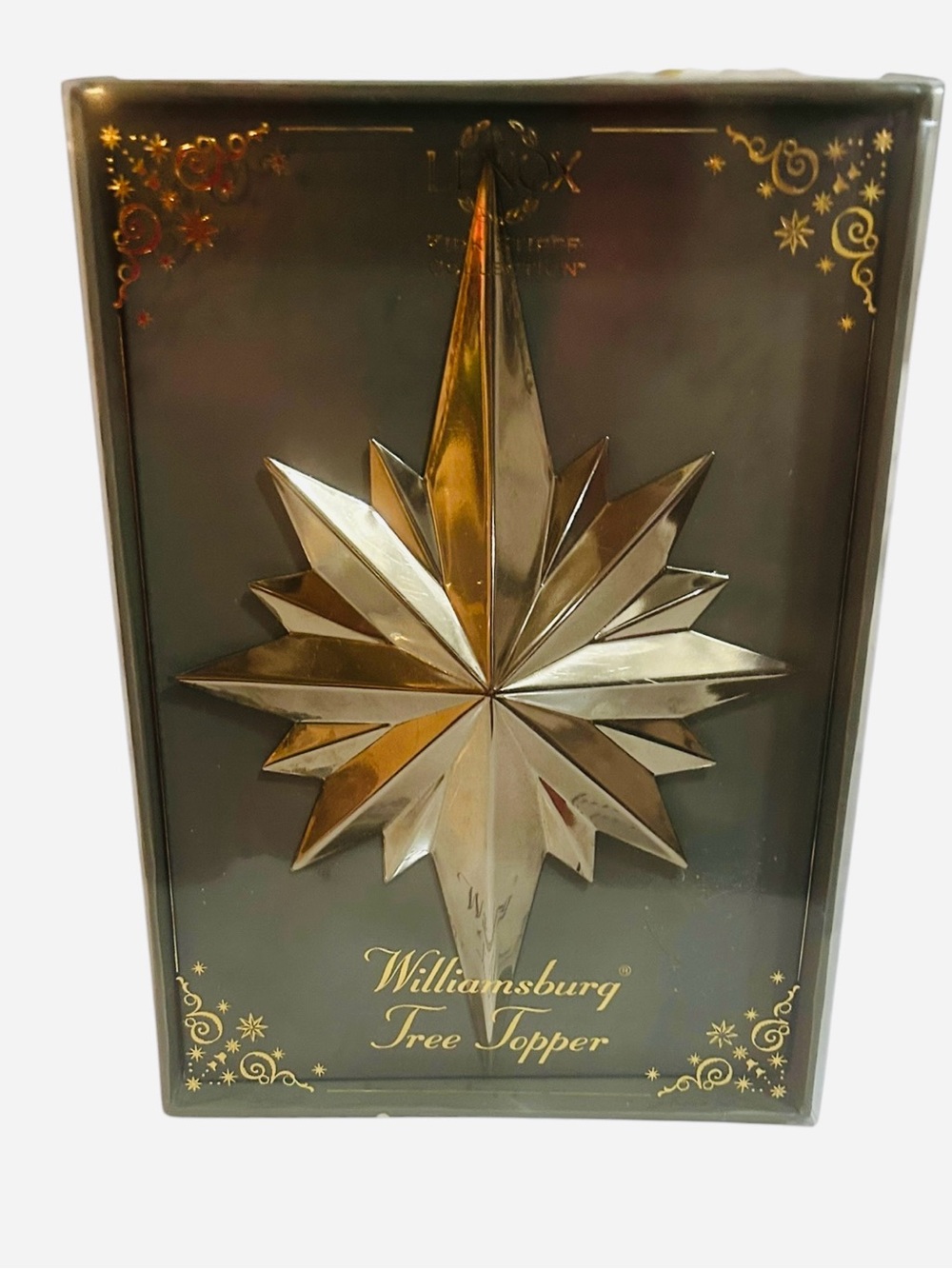 vintage Lenox Kirk Stieff Williamsburg Silverplate Star Christmas Tree Topper.